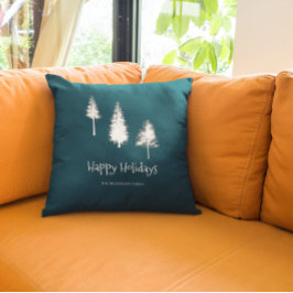 Almofada Árvores marinhos de inverno