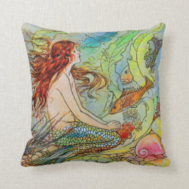 Almofada As belas artes de Eleanore Abbott da sereia