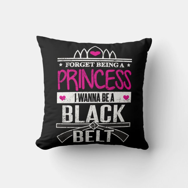 Almofada As meninas do karaté esquecem a princesa Ser um (Frente)