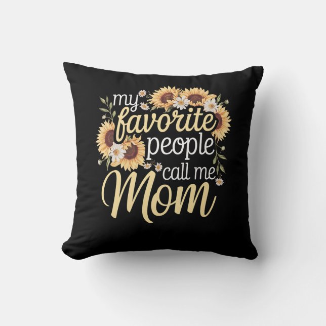 Almofada As minhas Pessoas favoritas chamam-me mãe (Frente)