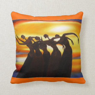 Almofada As mulheres unem o travesseiro decorativo africano