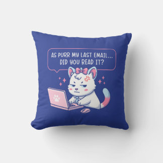 Almofada As Purr My Last Email - Funny Cat Office Humor