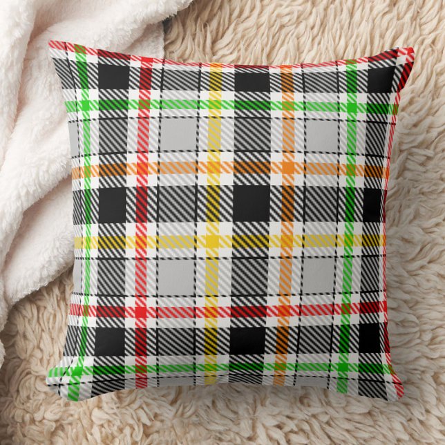 Almofada Ash Gray Black Multicolour Flannel Plaid Tartan (Criador carregado)