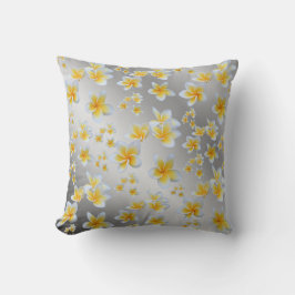 Almofada asiático, amarelo, branco, florir, brilhante, dour
