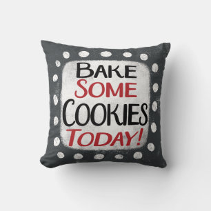 Almofada Assar Alguns Cookies Hoje Travesseiro decorativo