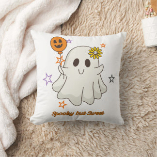 Almofada Assustador mas Doce Fantasminha de Halloween