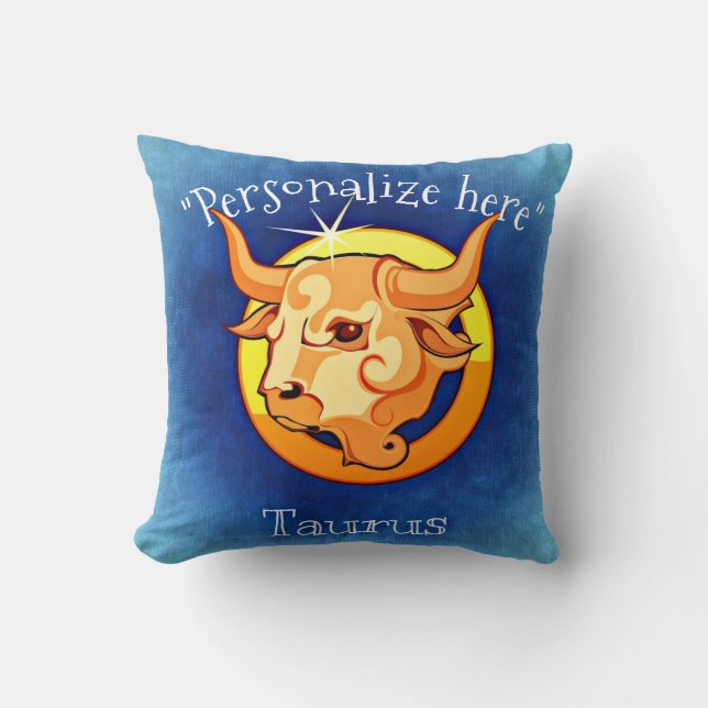 Almofada Astrologia Horoscópio Taurus Dor Decorativa P (Frente)