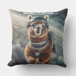 Almofada Astronaut Alpaca in Space Surreal Animal 