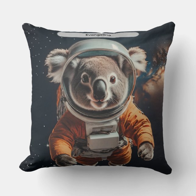 Almofada Astronaut Koala Espaço Surreal Animal Personalizad (Frente)