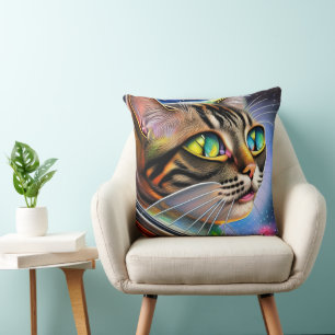 Almofada Astronauta Cat Trabalho de arte