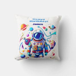Almofada Astronauta Colorida e Univers em Cores Negros