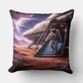 Almofada Astronauta Deixando a Nave de Pouso