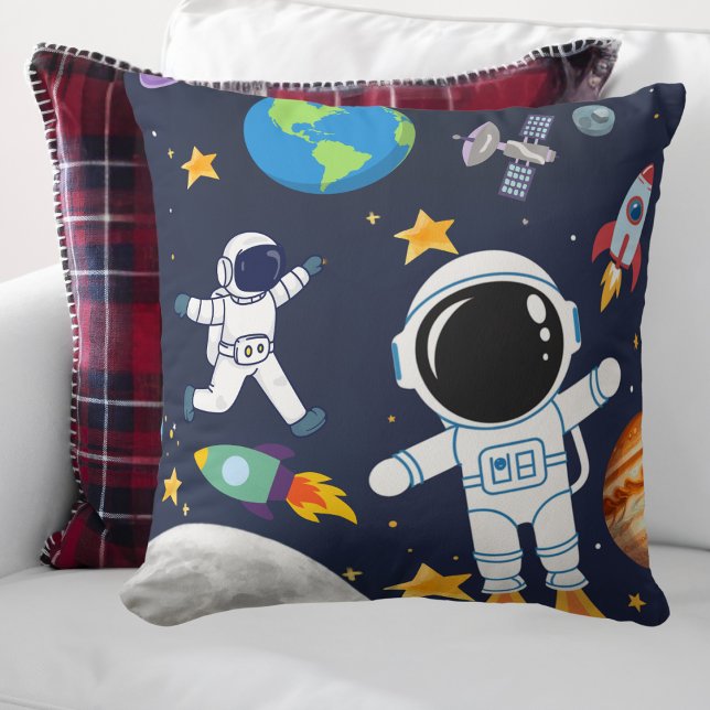 Almofada Astronauta Divertido no Espaço Sideral, Primeiro A (Criador carregado)