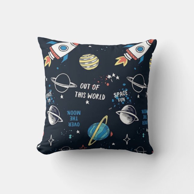 Almofada Astronauta espacial bonito e legal (Frente)