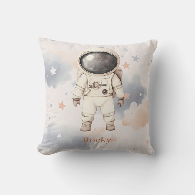 Almofada Astronauta Infantil do Espaço Sideral Divertido  (Frente)