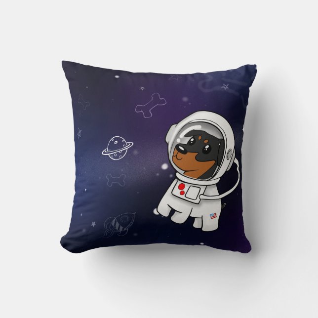 Almofada Astronauta mínimo do Pin no travesseiro decorativo (Frente)