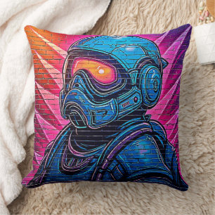 Almofada Astronauta Neon Cyberpunk