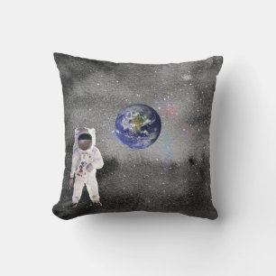 Almofada Astronauta no Planeta Terra de Visualização do Esp
