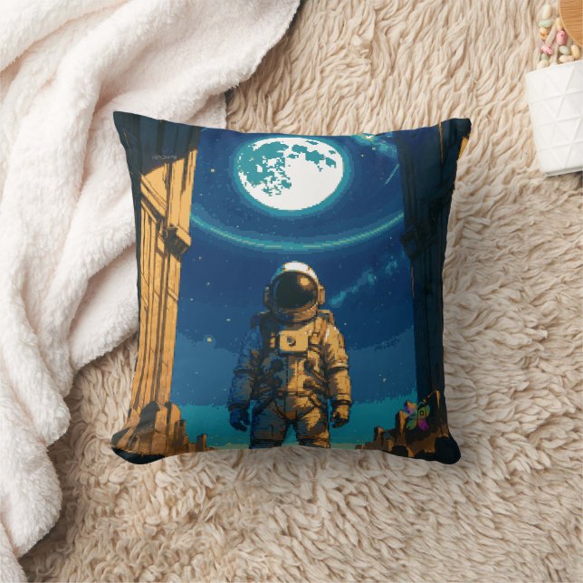 Almofada Astronauta Sob a Porta Celestial (Cobertor)
