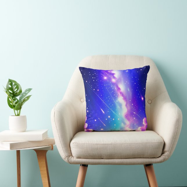 Almofada Astronomia da Via Látea Azul e Rosa Fantasia (Cadeira)