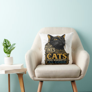 Almofada Atitude de Gato Preto Antigo