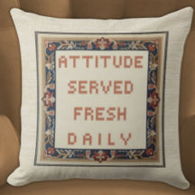 Atitude servida, bordada de Faux Funny Daily Funny