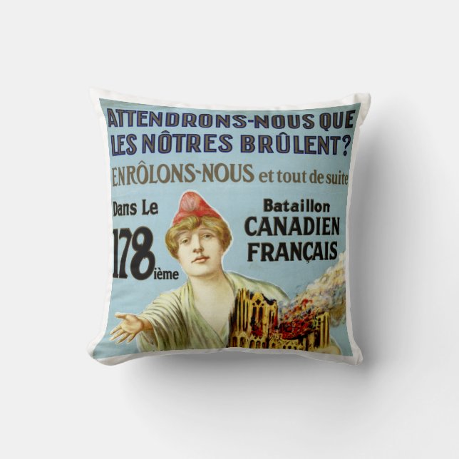Almofada Attendrons-Nous Que Les Notre Brulent (Frente)
