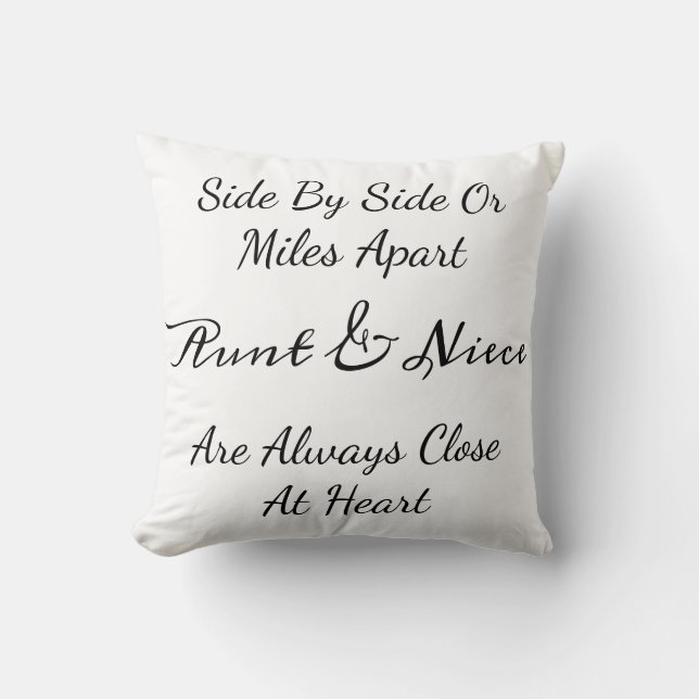 Almofada Aunt & Niece Quote – Side By Side or Miles Apart (Frente)