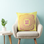 Almofada Auri Mandala Personalized Throw Pillow<br><div class="desc">The Auri Mandala Personalized Throw Pillow with its palette of vibrant colors and uplifting message, is perfect for boho chic interiors and adds a creative flair to any space. Soft and durable, it's a unique accent for your sofa, bedroom, dorm room, or mediation corner. Enjoy using as is, or have...</div>