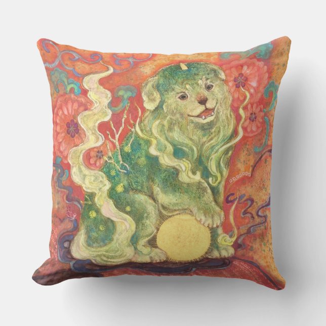 Almofada Auspicious Komainu: Guardian of Yuzen Dreams (A) (Frente)