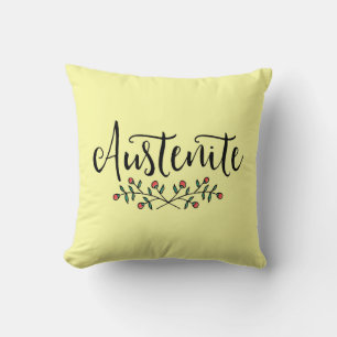 Almofada Austenita floral de Jane Austen