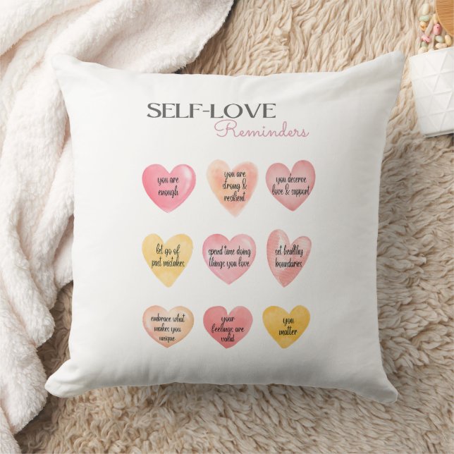 Almofada Autoamor com Corações Rosa (Cobertor)