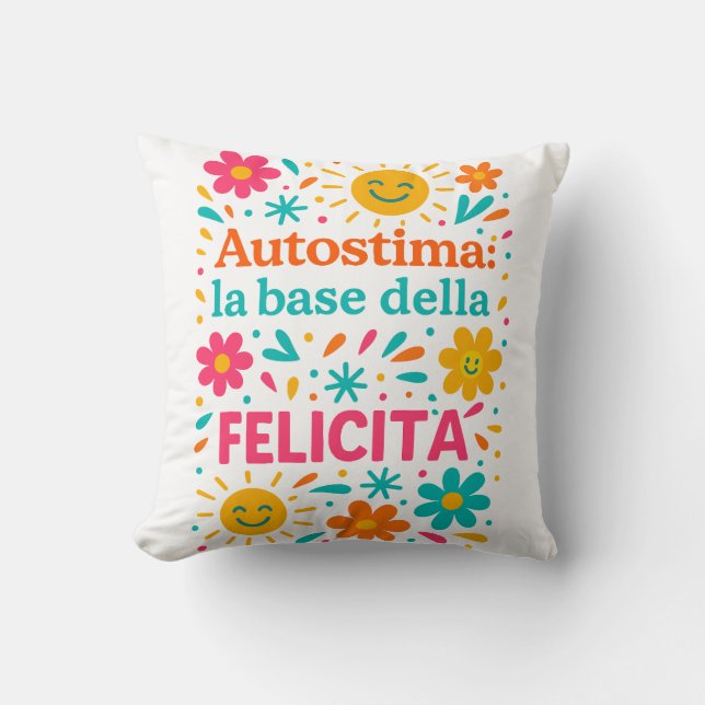 Almofada Autostima e felicità (Frente)