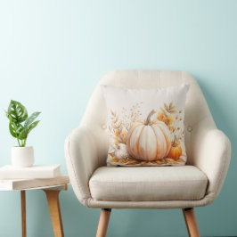 Almofada Autumn Boho Watercolor Pumpkin
