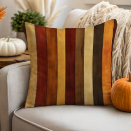 Almofada Autumn Browns Watercolor Striped