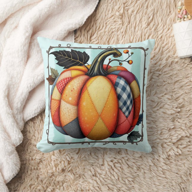 Almofada Autumn Farmhouse Quilt Style Home Décor (Cobertor)