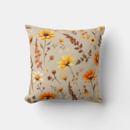 Almofada Autumn Floral Field Pattern.Modern Outdoor
