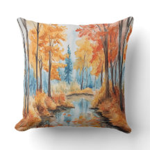 Autumn Forest Watercolor Art