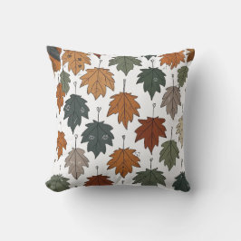 Almofada Autumn Leaf Doodle Throw Pillow