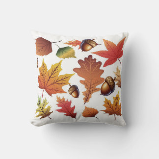 Almofada Autumn Leaves & Acorns Pattern Pillow
