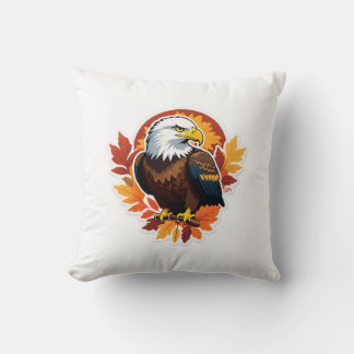Almofada Autumn Leaves Luxe & Majestic Eagle Wallpaper