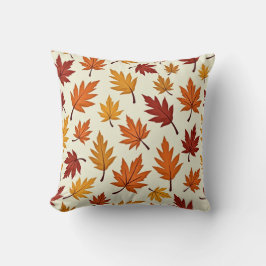 Almofada Autumn Leaves Pattern – Cozy Fall Foliage Design