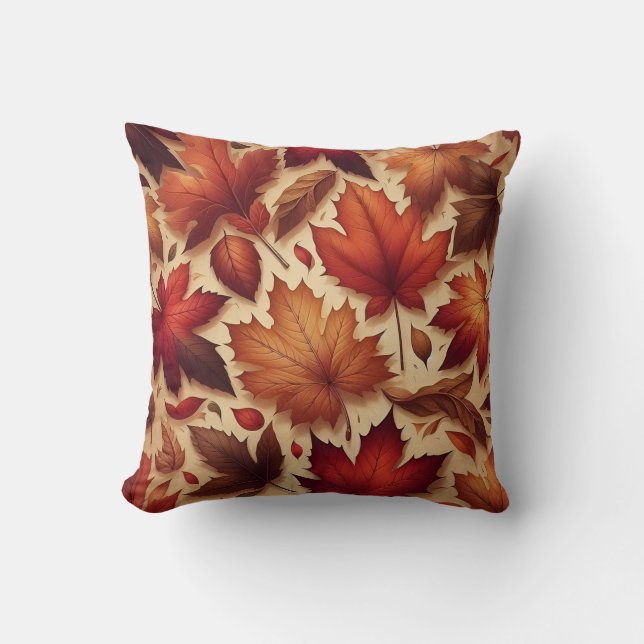 Almofada Autumn Leaves Wall Art (Frente)