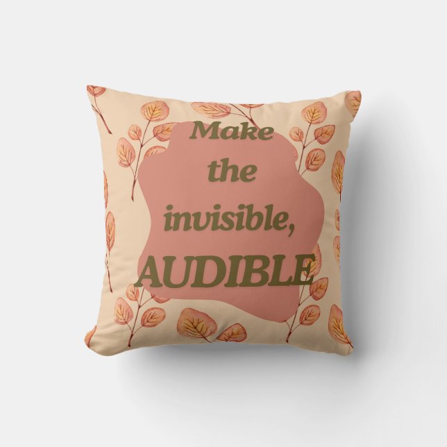 Almofada Autumn Motivational Quote Throw Pillow (Frente)