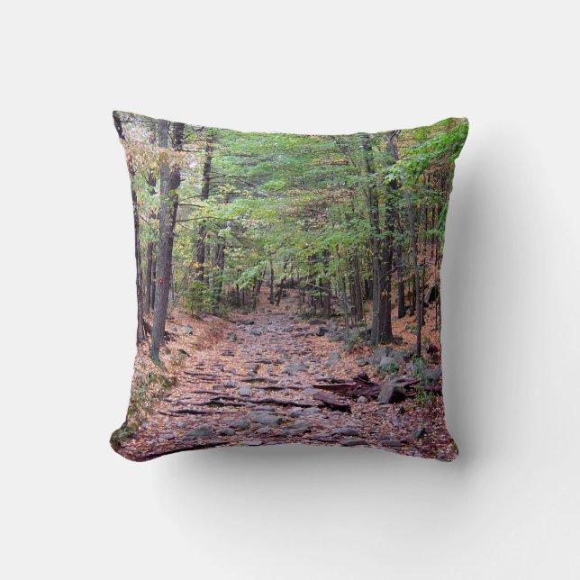 Almofada Autumn on Blue Colinas Reservation Red Dot Trail (Frente)