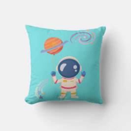 Almofada Aventuras de desenho animado espacial.