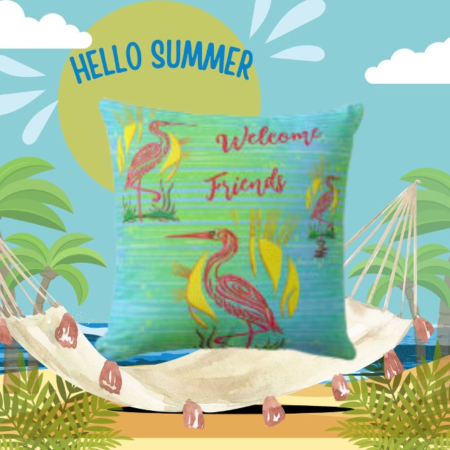 Almofada Aves Tropicais (Criador carregado)