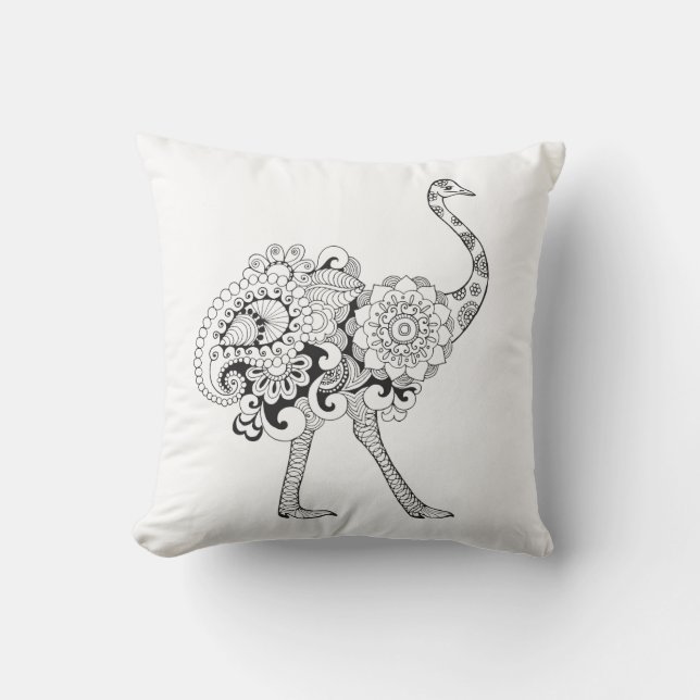 Almofada Avestruz inspirada (Frente)