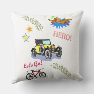Almofada Avião de bicicleta com travesseiro decorativo