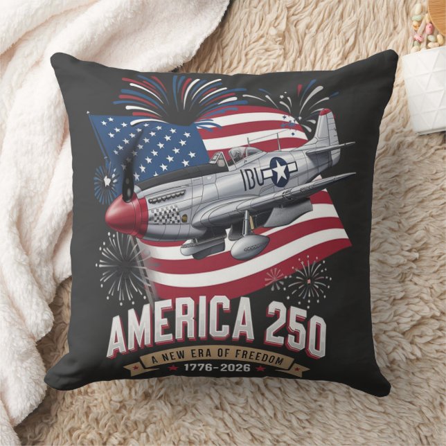 Almofada Avião do 250º Aniversário da América (Cobertor)